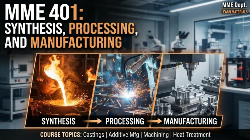 MME401 Synthesis, Processing, and Manufacturing of Materials