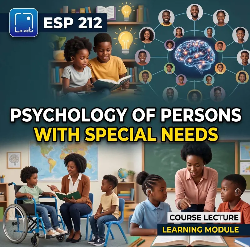 ESP 212 Psychology of persons with special needs