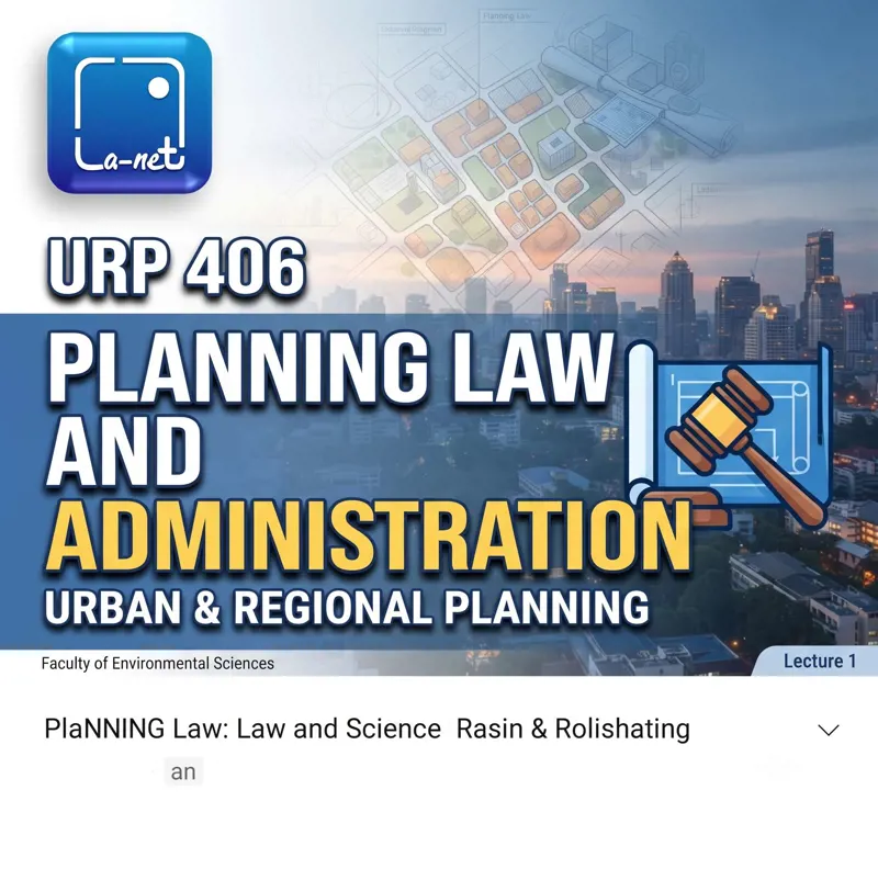 URP 406 Planning Law and Administration