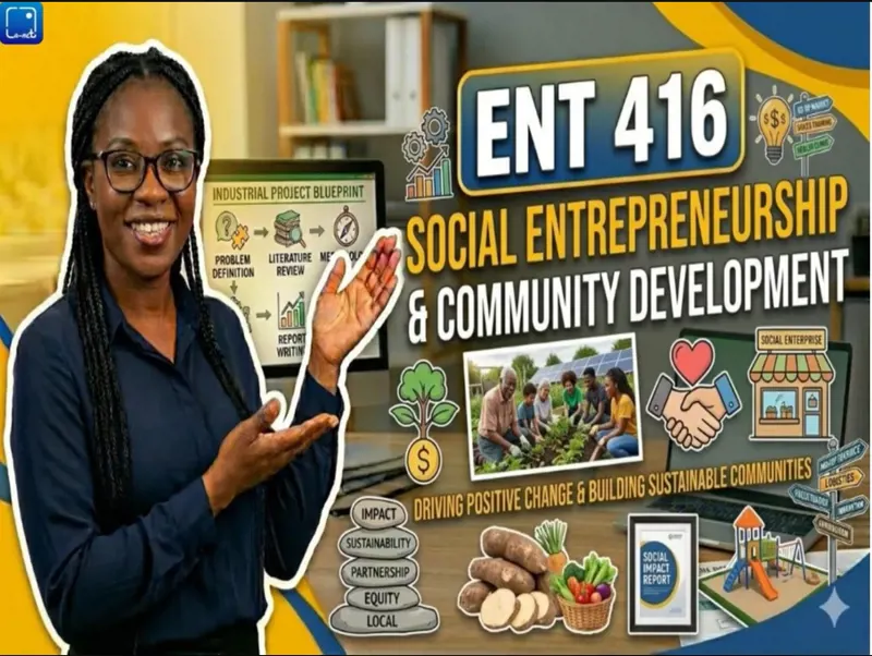ENT 416 Social Entrepreneurship and Community Development.