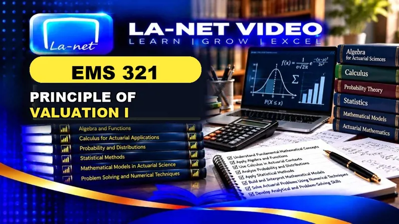EMS 321 PRINCIPLE OF VALUATION I