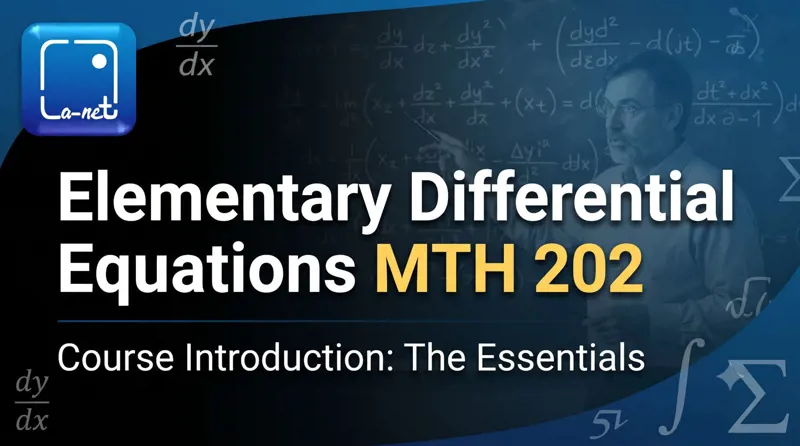 MTH 202 MTH 202 Elementary Differential Equations