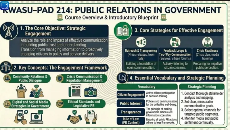 KWASU-PAD214 Public Relation In Government