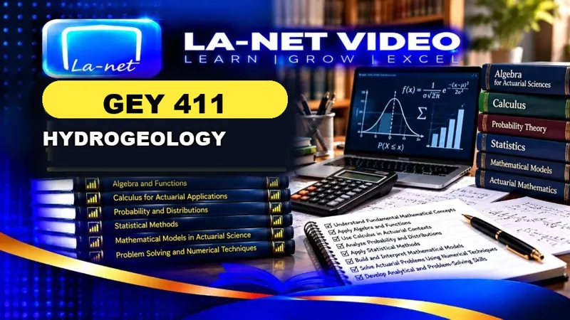 GEY 411 HYDROGEOLOGY