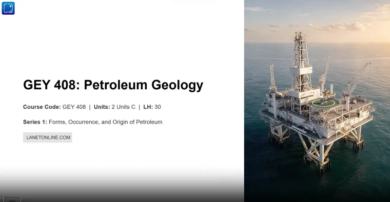 GEY 408 Petroleum geology