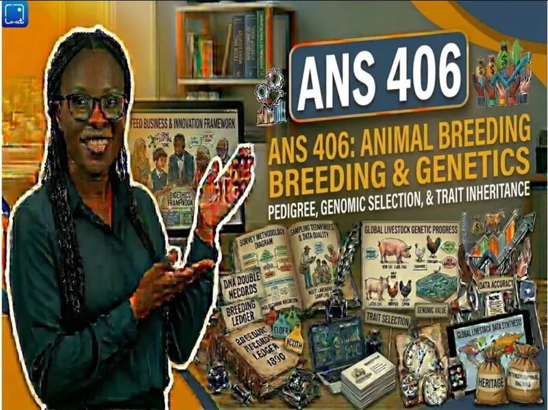 ANS 406 Animal Breeding and Genetics.