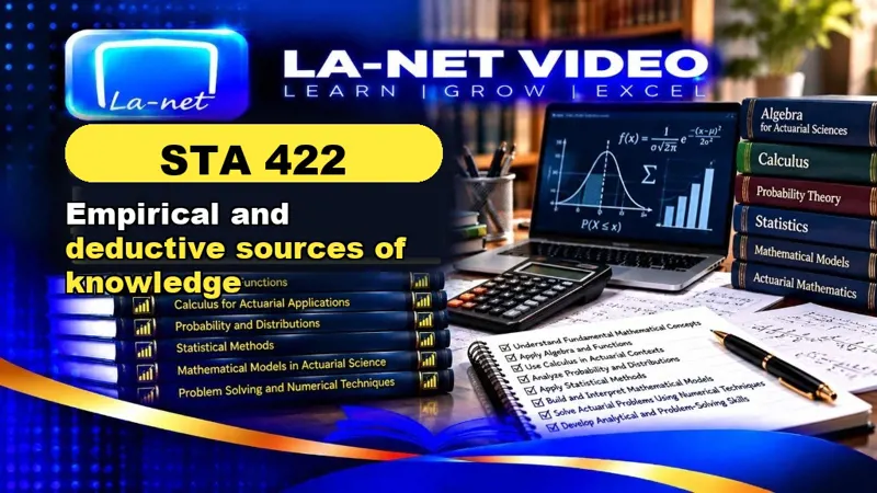 STA 422 Empirical and deductive sources of knowledge