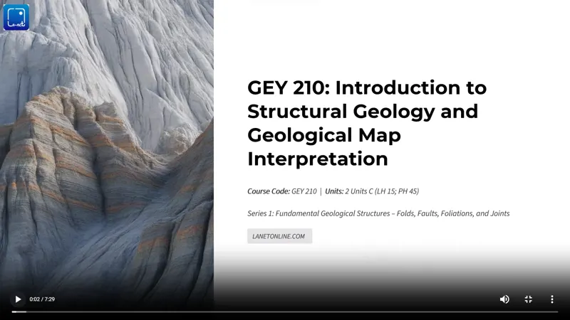 GEY 210 Introduction to Structural Geology