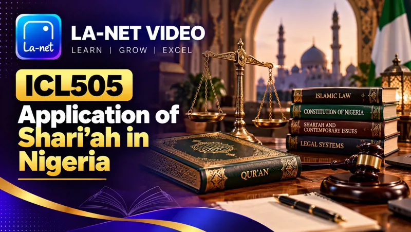 ICL 505 Application of Shari'ah in Nigeria