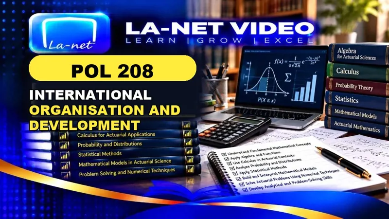 POL 208 INTERNATIONAL ORGANISATION AND DEVELOPMENT