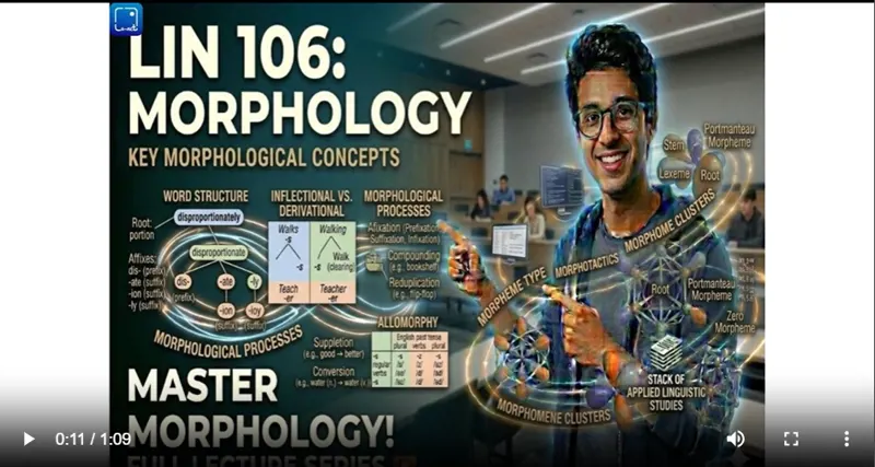 LIN 106 Morphology