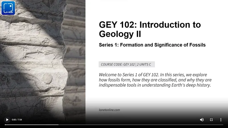 GEY 102 Introduction to Geology II