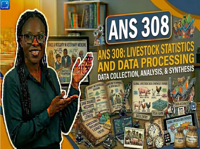 ANS 308 Livestock Statistics and Data Processing.