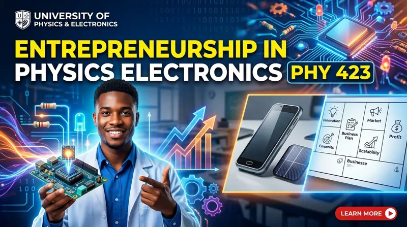 PHY 423 Entrepreneurship in Physics Electronics