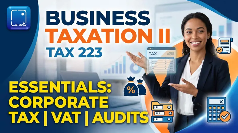 TAX 223 Business taxation 2
